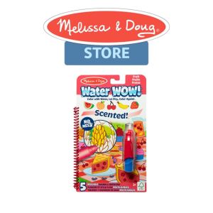 Melissa & Doug Scented Water! Wow Fruit Activity Book- Age 3+ years Mess Free Reusable Water Reveal Activity Pad