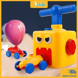 BabyBoss Balloon Powered Car with Launch Pad Toy for Kid Air Inertial Pump Cars Racer Vehicle Toy Kereta Mainan Belon