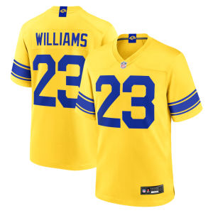 Áo đấu bóng bầu dục màu vàng đồng đội Los Angeles Rams thế hệ 3 mẫu mới 2026 nhanh khô thoáng khí có sẵn hàng.