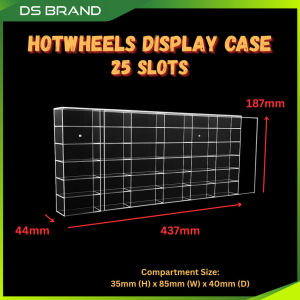 Hotwheels 25 Slot Display Rack / Rak Koleksi Kereta Mainan / Tomica Case DS Brand M2