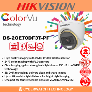 Hikvision 2MP 5MP Turret Full-Color Indoor CCTV Camera with Built-in Mic & Night Vision
