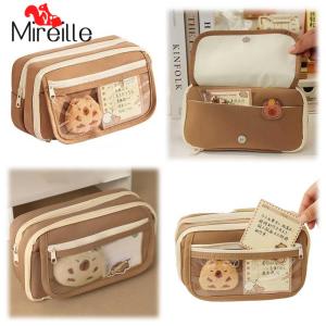 กล่องดินสอ Capybara 9ชั้นพร้อมสติ๊กเกอร์ถุงดินสอน่ารักกระเป๋าโรงเรียนที่ใส่เครื่องเขียน Capybara ความจุขนาดใหญ่