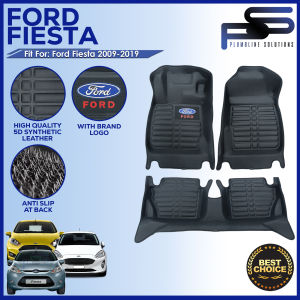 5D Black Deep Dish Matting for Ford Fiesta All Year model Deep Dish Car Matting / Mats / Matting Floor Liner Matting / Mat / High Quality OEM Design 2 Rows 3 pcs Accessories Accessory