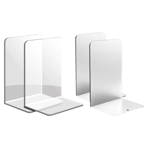 8 Pcs Book Stands L-Shaped Bookends Book Holders Shelf Bookends Support Book Stoppers Decorative Bookends for Office