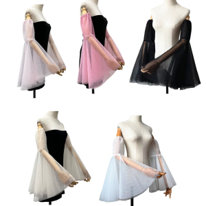 Wedding Bridal Arm Sleeves Arm Wrap for Bride Flared Arm Coverings Perfect for Evening Parties and Festival Celebration