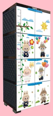 BUBBLE STAR JUMBO LEMARI PAKAIAN PLASTIK SUSUN 4 JERAPAH GAJAH DINO SONIC [BSTAR]