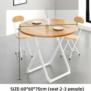 Wood Round Table  Portable Folding Table minimalist small table Kitchen Table Booth Table for Dinner