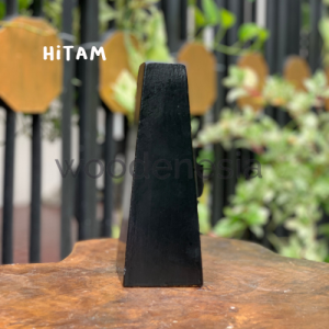 WOODENESIA Kaki Sofa Kotak Piramid Dipan Bahan Lemari Kayu Mahoni Asli 15cm