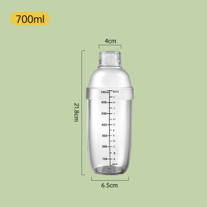 500ml/700ml/1000ml Cocktail Shaker Bar Home Kitchen Multifunction Utensil Tea Coffee Milk Mixer Shaker Cup Drink With Scale Botol Penggoncang Long Stainless Steel Mixer Tool Juice Stirrer Ice Crusher Cocktail Fruit Muddler Masher Mojito Drink
