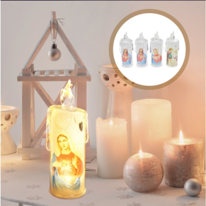 Candle Lamp Led Devotional Prayer Candles Light Household Holiday Decorations Safe And Reusable 
