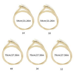 Violin Bow Horsehair Mongolian Musical Bow Hair Replacement Natural White Violin Bow Hair for Violin Cello Accessories