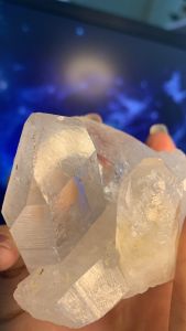 đá thạch anh tinh thể tự nhiên Lemurian tán sắc pha lê năng lượng Vũ TRụ 468