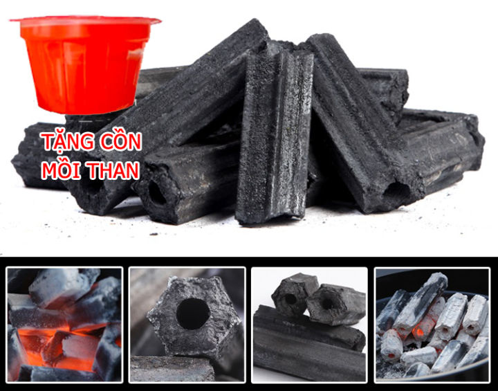 Tặng 1 cốc cồn + Hộp 5kg than nướng không khói cao cấp chuyên dùng cho ...