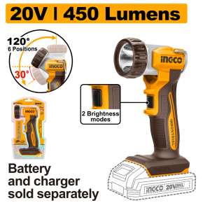 INGCO 20V CORDLESS LED WORK LIGHT | TORCHLIGHT | CWLI2058