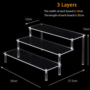 Figurine Acrylic Display Stand Toy Storage Figure Display Rack Jewelry Stair Perfume Shelf Rak