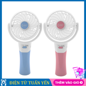 Quạt sạc cầm tay Comet CRF0904 công suất 3W  tay cầm có thể gấp gọn (màu ngẫu nhiên) - Hàng chính hãng