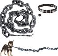 6 Ft Funny Dog Leash - Giant Plastic Chain Leash with Puppy Collar for Small Dogs, Cats, and Puppies - Black Funny Chain Dog Leash. 