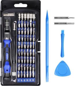Syntus Precision Screwdriver Set 63 in 1 with 57 Bits Screwdriver Kit Magnetic Driver Electronics Repair Tool Kit for iPhone Tablet X Cellphone PC Game Console Black