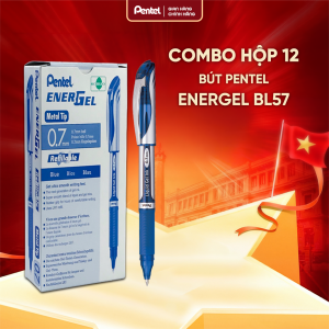 Hộp 12 bút gel Pentel BL57 bút ký cao cấp ngòi 0.7mm viết trơn mượt nhanh khô