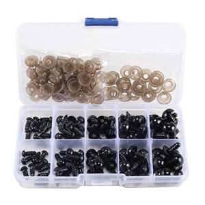 100 pcs 6-12 mm Doll Eyes Plastic Safety Eyes Black Safety Eyes Teddy Bear Eyes Soft Toy Eyes Animal Doll Eyes