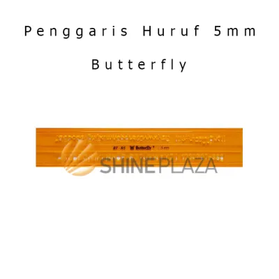 Mal Cetakan Huruf Butterfly 5mm BT-R5 - Penggaris Teknik Letter Template Mall Sablon 5 mm