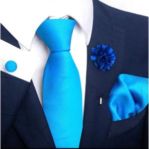 9 màu sắc của nam giới Cà Vạt bỏ túi hình vuông Khuy măng sét ghim cài ve áo Đầm trang trọng Set cho dịch vụ đám cưới