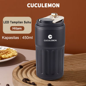 Cuculemon Tumbler Botol Minum Stainless Digital LED Bottle Kopi Aesthetic Termos Air Kopi Panas