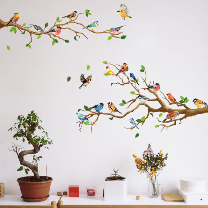 HelloYoung 【In Stock】 Multicolor Butterflies and birds flying Wall