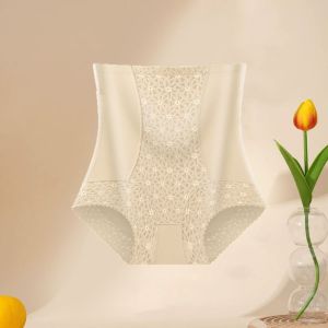 YSUNNY เอวสูง ชุดกระชับสัดส่วน ดอกไม้ตาข่าย ชุดกระชับสัดส่วน ชุดชั้นในควบคุมหน้าท้อง ระบายอากาศได้ ไร้รอยต่อ กางเกงในยกก้น ผู้หญิง