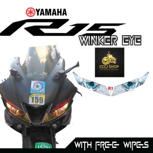 YAMAHA R15 NEW WINKER EYE STICKER/ TRANSPARENT/TRANSLUCENT VINYL MATERIAL