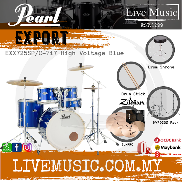 Pearl Export EXX 5-Piece Drum Set WithPearl Export EXX 5-Piece Drum Set With  