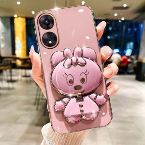 ส่งจากไทย เคส ตั้งได้  สำหรับรุ่น OPPO  A60 a38 A18  A78(5g) A58(5g)  A17 A17Kขาตั้ง กระจก มินนี่ น่ารัก กันกระแทก Minnie