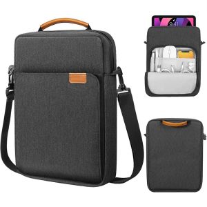 WELLNOW Universal Tablet Sleeve Case 9/11/13.3 inch Concealed Hand Strap Shoulder Bag Stylish Shockproof Digital Accessories Organizer for Surface Go/Galaxy Tab
