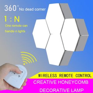 Lampu Hias Dekorasi Dinding Quantum 26 SMD LED Sensor Sentuh Lampu Malam Kendali Jarak Jauh DIY Lampu / Lampu Tidur Led | Lampu Hias Dekorasi Dinding DEsain Modular Portable Aesthetic