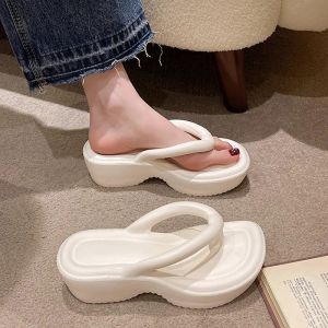 [Free Shipping] WomenS Height-Increasing Thick-Soled Flip-Flops For Summer Indoor And Outdoor Use Beach Sandals Non-Slip And Wear-Resistant Wedge Heel Flip-Flops