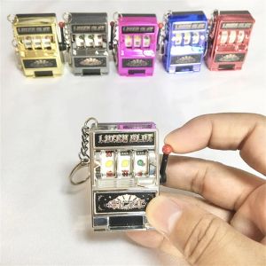 YOUSHI TOP Mini Gift Pendant for Children Funny Games Gag Toys Educational Toy Safe Machine Lucky Jackpot Keyrings Fruit Machine Slot Machine Key Chains