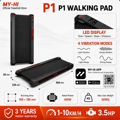 MY-HI Treadmill Vibration Tilt Adjustment Three in One Low-noise Portable