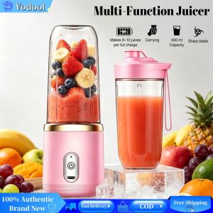 [Vodool Brand Center][Vodool Brand Center] Electric 6 Blades Juice Blender with Sports Cup Multi-Function Juice Mixer Maker for Outdoor Travel