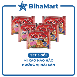 [SET 5 GÓI] - ACECOOK - Mì Hảo Hảo hương vị mì xào hải sản- Mì ăn liền Hảo Hảo mì xào hải sản (Mì xào Hảo Hảo hải sản) (71g/ gói)