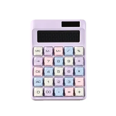 KALKULATOR AKUNTANSI WARNA PASTEL 12 DIGIT DENGAN BUTTON BERBENTUK KARAKTER 3D YANG CANTIK DAN AESTHETIC