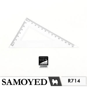 Penggaris / Mistar Segitiga Transparan / Bening / Transparent / Clear Triangle / Triangular Ruler Samoyed RL-F