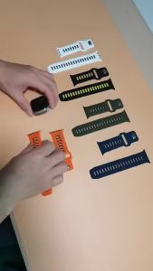 Applicable Watch Watchband s10 Smart Dual-Color Silicone Watch Strap s9 watch band ultra Universal Fashion