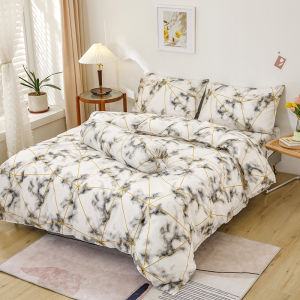 100% Cotton Fitted Bedsheet set High Quality (SingleSuperSingleQueenKing) Free Pillow case Bolster case (Without Quilt cover) *NBS