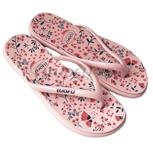 Sandal LUOFU Wanita / Sendal Jepit Motif Bunga Karet Impor Terbaru F2315 - Mommy Shoes.