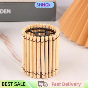 SHNGki Small Bamboo Lamp Shade Vintage Lampshade Pendant Light Cover Decorative Light Accessory