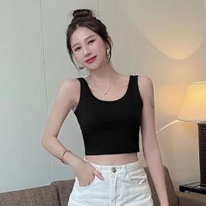 เสื้อทรงเข้ารูปพอดีตัว  เสื้อครอป y2k   เสื้อสีดำ เสื้อ รัดรูป ผญ cc เสื้อขาว เสื้อสีดำ