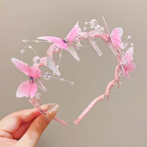 Tali Rambut Rama Rama Kanak Perempuan Aksesori Rambut Comel Gelung Kepala Anti Gelincir Gaya Baru Butterfly Headband For Girls Cute Fairy Hair Accessories Kids Anti Slip Wave Hair Hoop New Design 儿童超仙蝴蝶发箍女童新款甜美头饰女孩带齿防滑波浪头箍发饰 H175