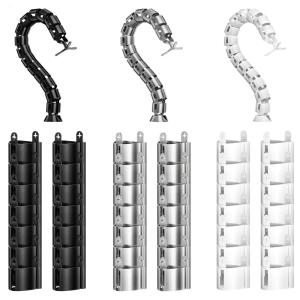 Adjustable Snake Cable Spine Desk Cable Organizer Underdesk Flexible Cable Sleeve Wire Management Solution Enduring