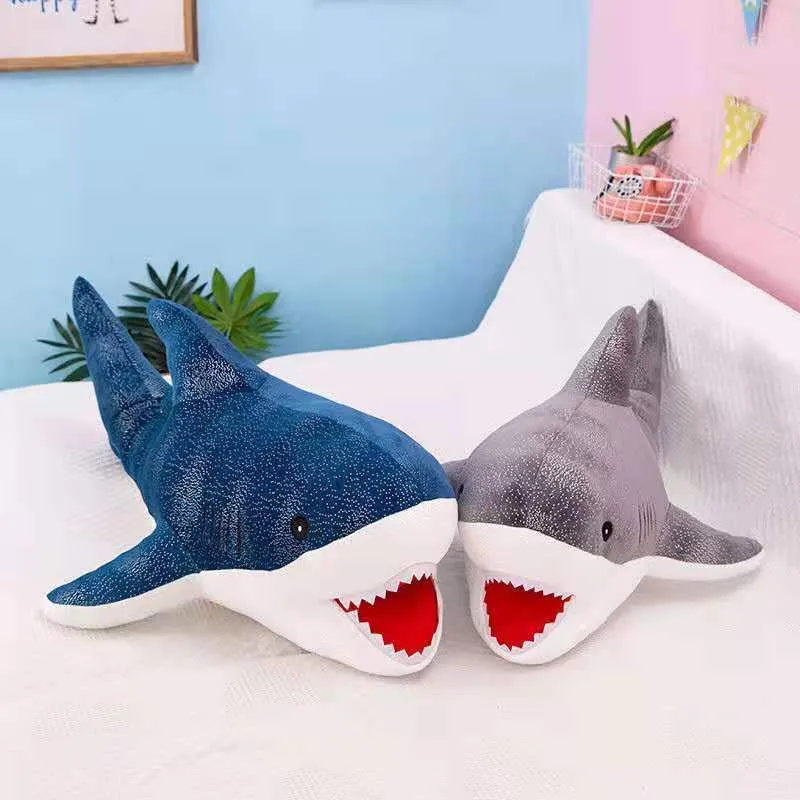 Giant Shark Stuffed Toy Cartoon Plush Animal Doll Kids Birthday