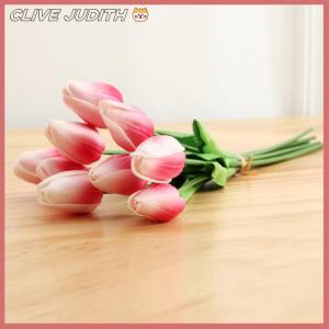 CISWGE Artificial Tulip Flowers False Bouquet Real Touch Home Wedding Party Decor